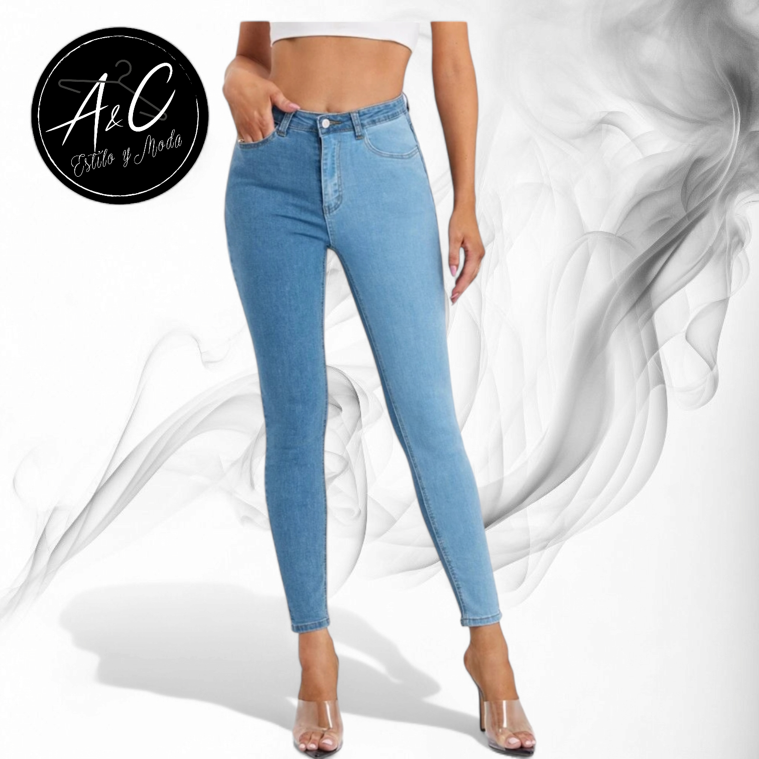 Pantalon Jeans Skinny Bicolor